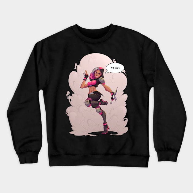 Paula Moonrider: urban ninja Crewneck Sweatshirt by mauriciomorali